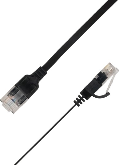 LinkIT Flat U/UTP Cat6A Black 2m AWG