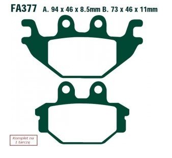 Bremseklosser EBC Brakes FA377 Bremseklosser EBC Brakes FA377