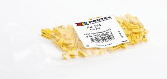 Partex PK2401/BLANK Kabelmerking blank gul 100 pakk Stikkontakter & kabler