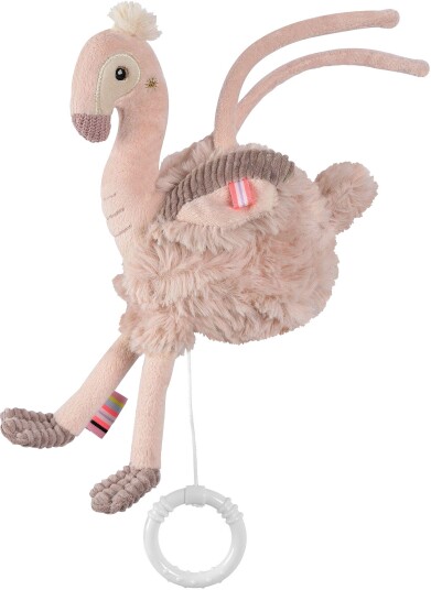 Fehn Lazy Musikbamse Rosa Flamingo