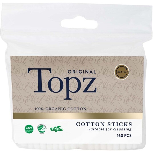 Topz Premium Refill Cotton Sticks 160 stk Topz Premium Refill Cotton Sticks 160 stk