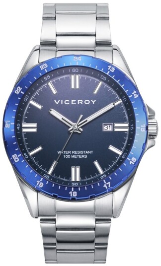 Viceroy Herreklokke 401295 33 Classic Blå/Stål Ø43 mm Viceroy Herreklokke 401295 33 Classic Blå/Stål Ø43 mm