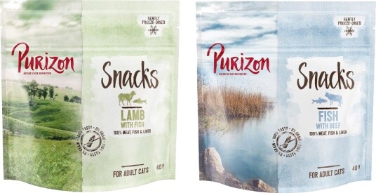 Purizon Snack Prøveblanding & & Lam Okse Fisk 2 X 40 G