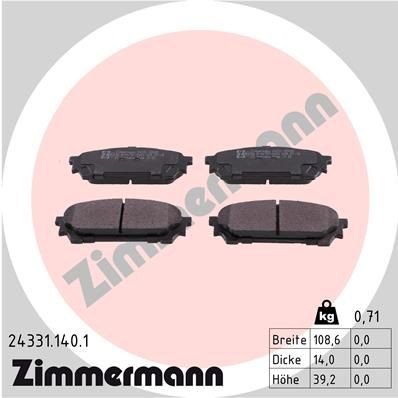 Bremseklosser ZIMMERMANN 24331.140.1