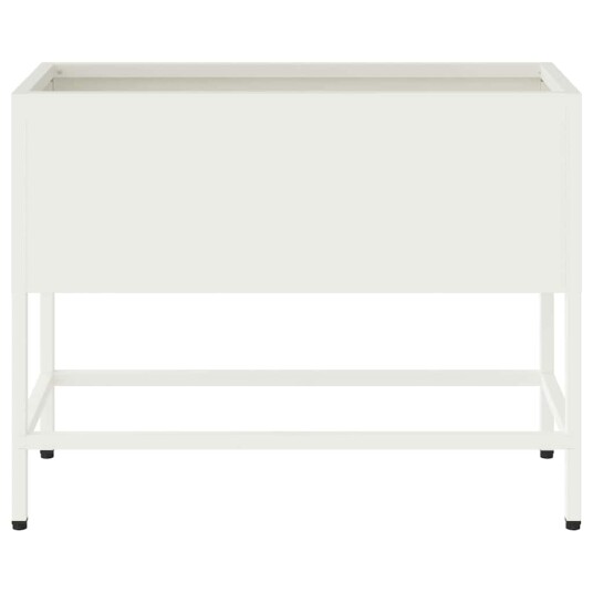  Høy Bedplanter 60x26x45 cm Hvit Stål