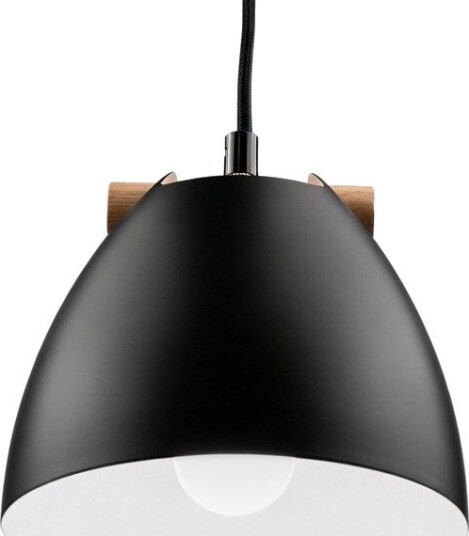 Home Décor HOLM Sort Ø16cm pendel   E27 sokkel 2m ledning metall / tre