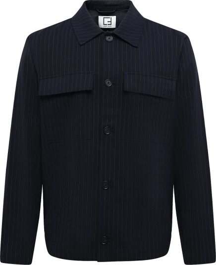 Casual Friday Cfgael 0311 Pinstriped Shacket - Navy - S