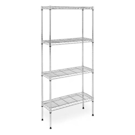 Hyller Confortime 4 nivåer forkrommet 60 x 30 x 150 cm