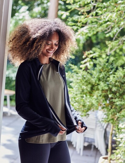 ZEBDIA Women Sports Jacket 2 Pack Black M