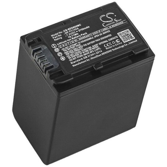 Sony FDR-AX700 batteri (2700 mAh 7.3 V, Sort) Sony FDR-AX700 batteri (2700 mAh 7.3 V, Sort)