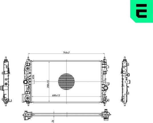 ERA 673059 Radiator motorkjøling