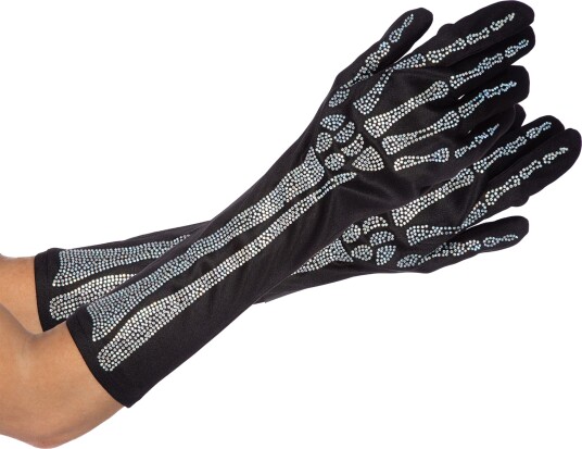 Wilbers & Wilbers Skjeletthansker med glitter One size 052012-V00