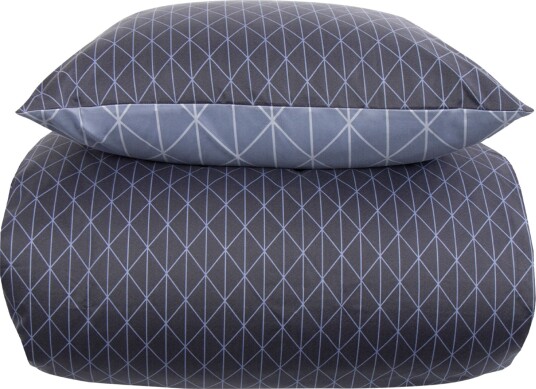 Sengetøy   Harlekin blått sengesett   Vendbart design   IN Style sengelinned i mikrofiber