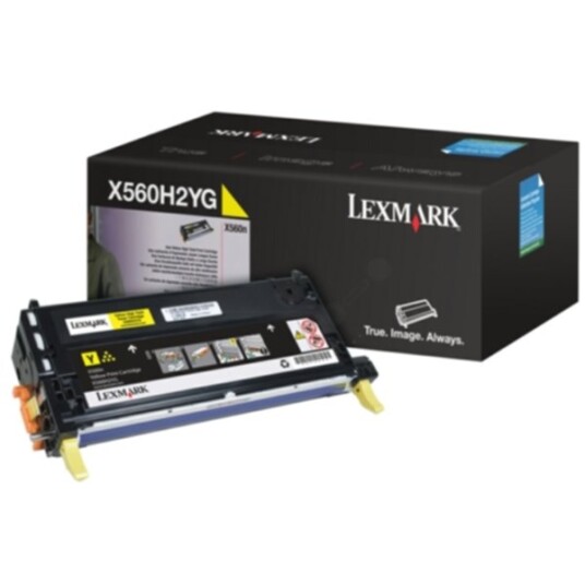Lexmark X560H2YG Tonerkassett gul 10.000 sider, høy kapasitet