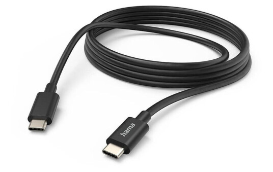 Hama USB-C kabel 3m med høyhastighets dataoverføring, svart