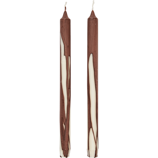 Ferm Living Dryp Stearinlys 30 cm 2 pk Dark Chocolate Ferm Living Dryp Stearinlys 30 cm 2 pk Dark Chocolate