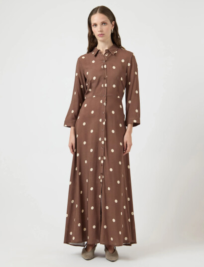 YAS Yassavanna Long Shirt Dress S. Noos Brown XL YAS Yassavanna Long Shirt Dress S. Noos Brown XL