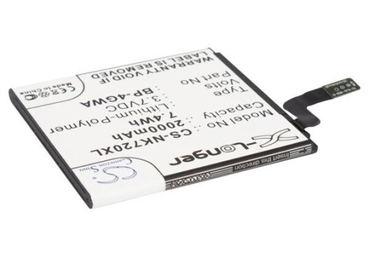Nokia Lumia 720 batteri (2000 mAh 3.7 V) Nokia Lumia 720 batteri (2000 mAh 3.7 V)