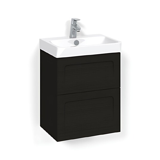 Macro Design Crown Servantskap 2 Skuff- med Light 70 Servant Svart eik / 45cm Shape