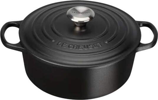 Le Creuset Rund støpejernsgryte 4,2L/24 cm matt svart Le Creuset Rund støpejernsgryte 4,2L/24 cm matt svart