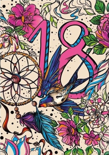 Henry Card A5 Neon 18 Girl Henry Card A5 Neon 18 Girl