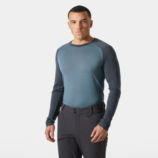 Helly Hansen HH Durawool Crew Langermet Genser Herre Blå XL