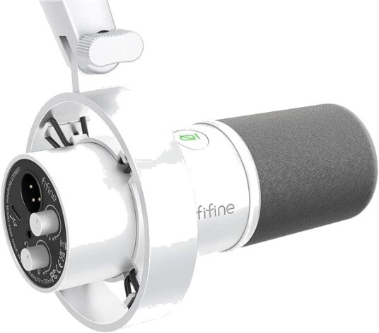 Fifine K688 Dynamisk USB/XLR Mikrofon - Hvit med Krystallklar Lyd Fifine K688 Dynamisk USB/XLR Mikrofon - Hvit med Krystallklar Lyd