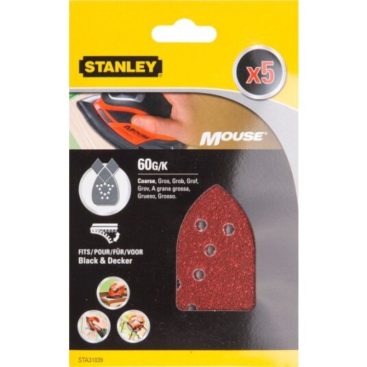 Stanley Slipepapir mouse 60k sta31039 5 ark Stanley Slipepapir mouse 60k sta31039 5 ark