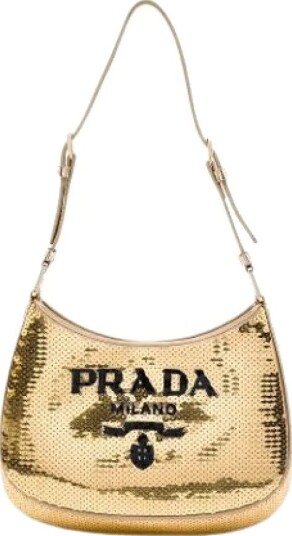 Prada Vintage Dame Pre owned Gul ONE SIZE, Prada Vintage Dame Pre owned Gul ONE SIZE,