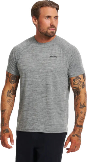 Revolutionrace Charge Active T shirt Herre Anthracite 2XL Herre Overdeler T skjorter