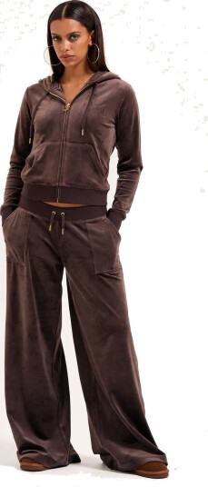 Juicy Couture Yuka Wide Leg Trackpant Gold - Brown - XXS