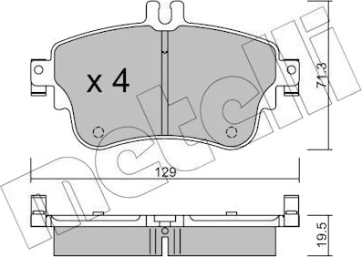 METELLI 22-0964-0 Bremseklosser