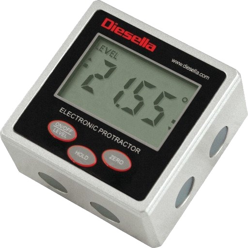 Ip54 digital mini vater 4x90° 51x51x32 mm med magnet på 3 sider