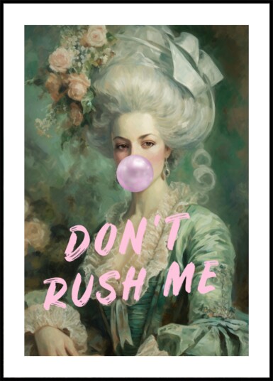 Sassy Rococo Bubblegum Lady Plakat / 30x40 Sassy Rococo Bubblegum Lady Plakat / 30x40