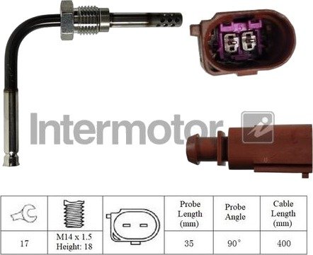 Sensor, eksostemperatur INTERMOTOR 27068