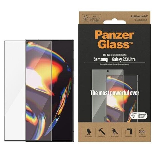 Panzerglass Ultra-Wide Fit Skjermbeskytter for Samsung Galaxy S23 Ultra