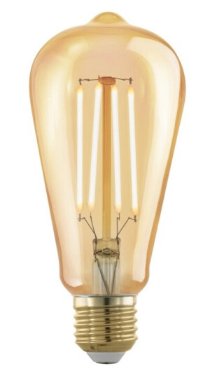 Eglo Led-Filamentlyspære Form: St64 E27 4 W Ekvivalent 28 Varmt Hvitt Lys 1700 K Eglo Led-Filamentlyspære Form: St64 E27 4 W Ekvivalent 28 Varmt Hvitt Lys 1700 K