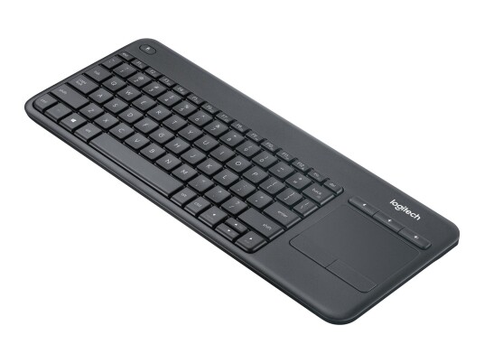 Logitech Wireless Touch Keyboard K400 Plus - tastatur - med styreplate - QWERTY - US International - svart