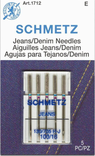 Schmetz Jeansnål 100/16 130/705 H-J, 100/16 - 5.pk. Schmetz Jeansnål 100/16 130/705 H-J, 100/16 - 5.pk.