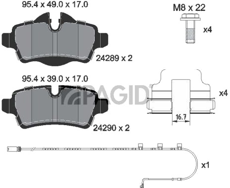 PAGID T2718N Bremseklosser