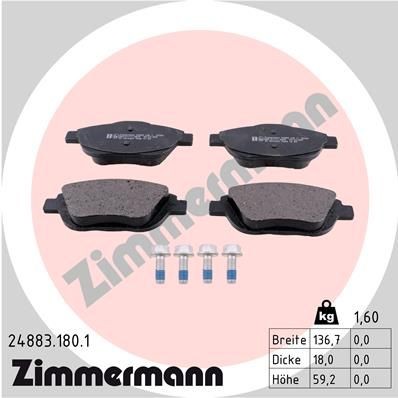 Bremseklosser ZIMMERMANN 24883.180.1 Bremseklosser ZIMMERMANN 24883.180.1