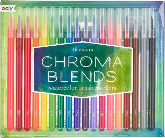 Ooly Brush Markers 18 pcs Chroma Blends Watercolour Multi/Patterned One Size Ooly Brush Markers 18 pcs Chroma Blends Watercolour Multi/Patterned One Size