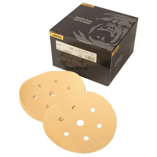 Mirka Gold Grip 150 mm Rondell 7 Hull P320 100 Stk - Elektroverktøy Tilbehør Mirka Gold Grip 150 mm Rondell 7 Hull P320 100 Stk - Elektroverktøy Tilbehør