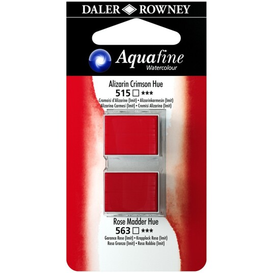 Aquafine Aquarelle Half pan Duo Alizarin Crimson/Rose Madder Hue