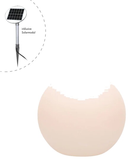8 Seasons Shining Globe 50 LED lampe med solcellepanel Ø50 cm Hvit