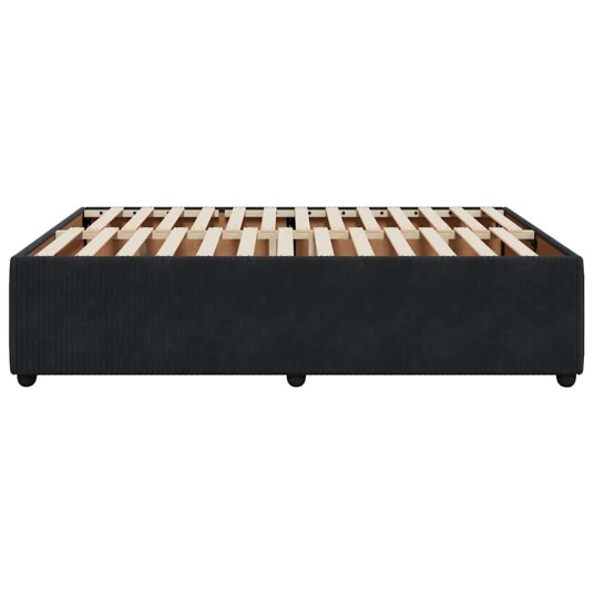 Sengeramme svart 140x190 cm fløyel 3285008