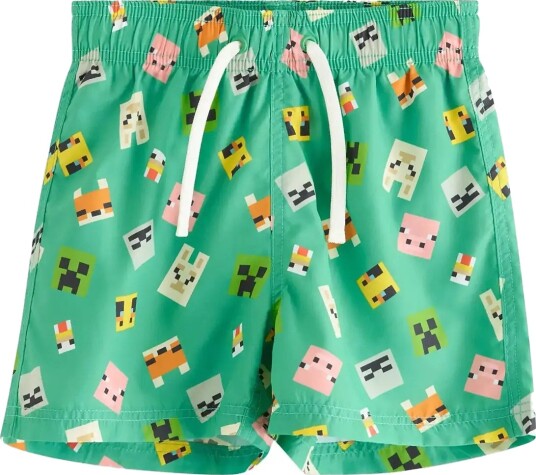 Lindex Minecraft Swim Shorts   Green   98/104