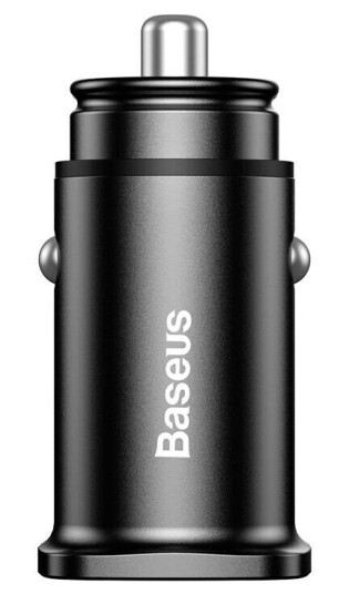Baseus 2xUSB QC3.0 30W Svart Bil lader med 5A