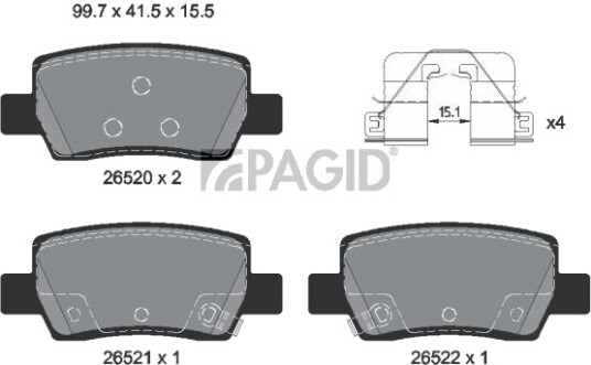 PAGID T4234N Bremseklosser