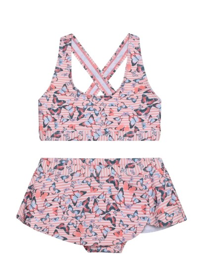 Color Kids Bikini W. Skirt Aop Pink 104
